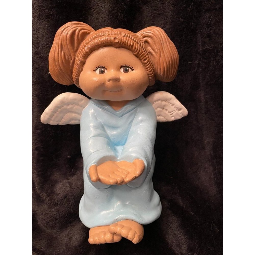 Cabbage Patch Girl, Angel, Hand-Painted, Shelf Sitter Vtg 1985 SCIOTO Ceramic